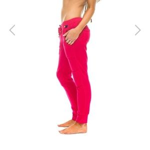 Aviator Nation Womens Sweatpants XS Moto Rose
